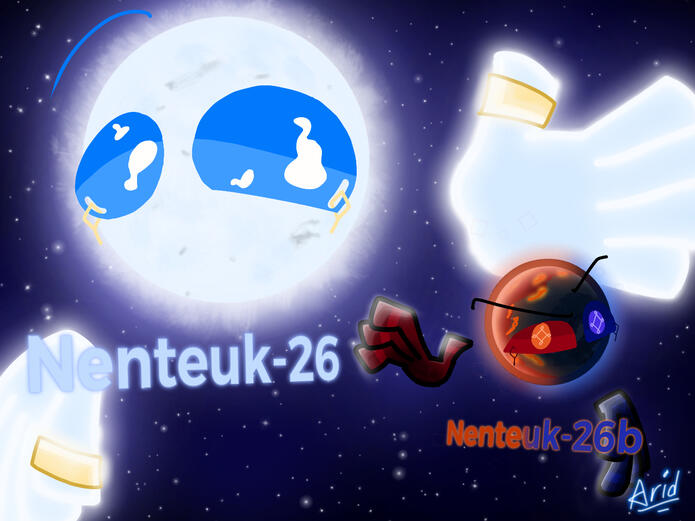 An artwork of a fictional star system I made.